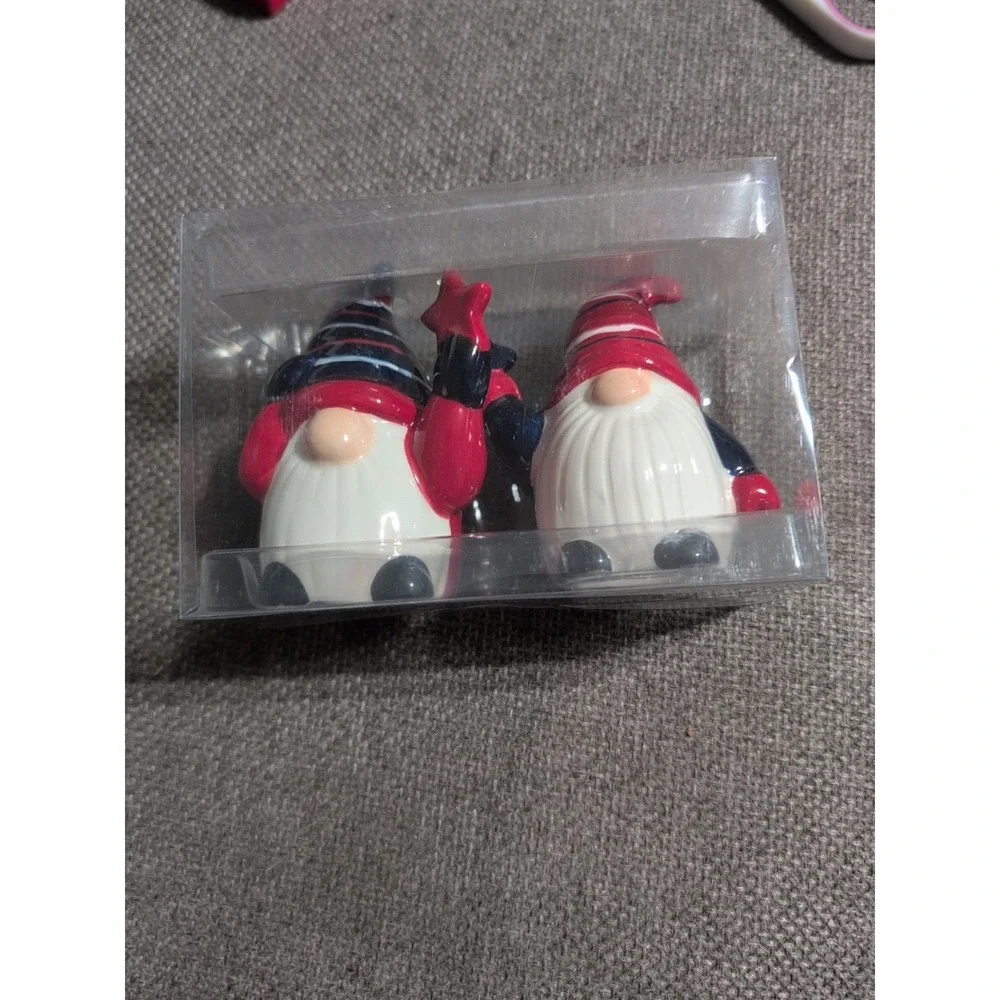 Gnome Salt and Pepper Shakers Nordic Scandinavian Farmhouse Decor NEW in Box Tag